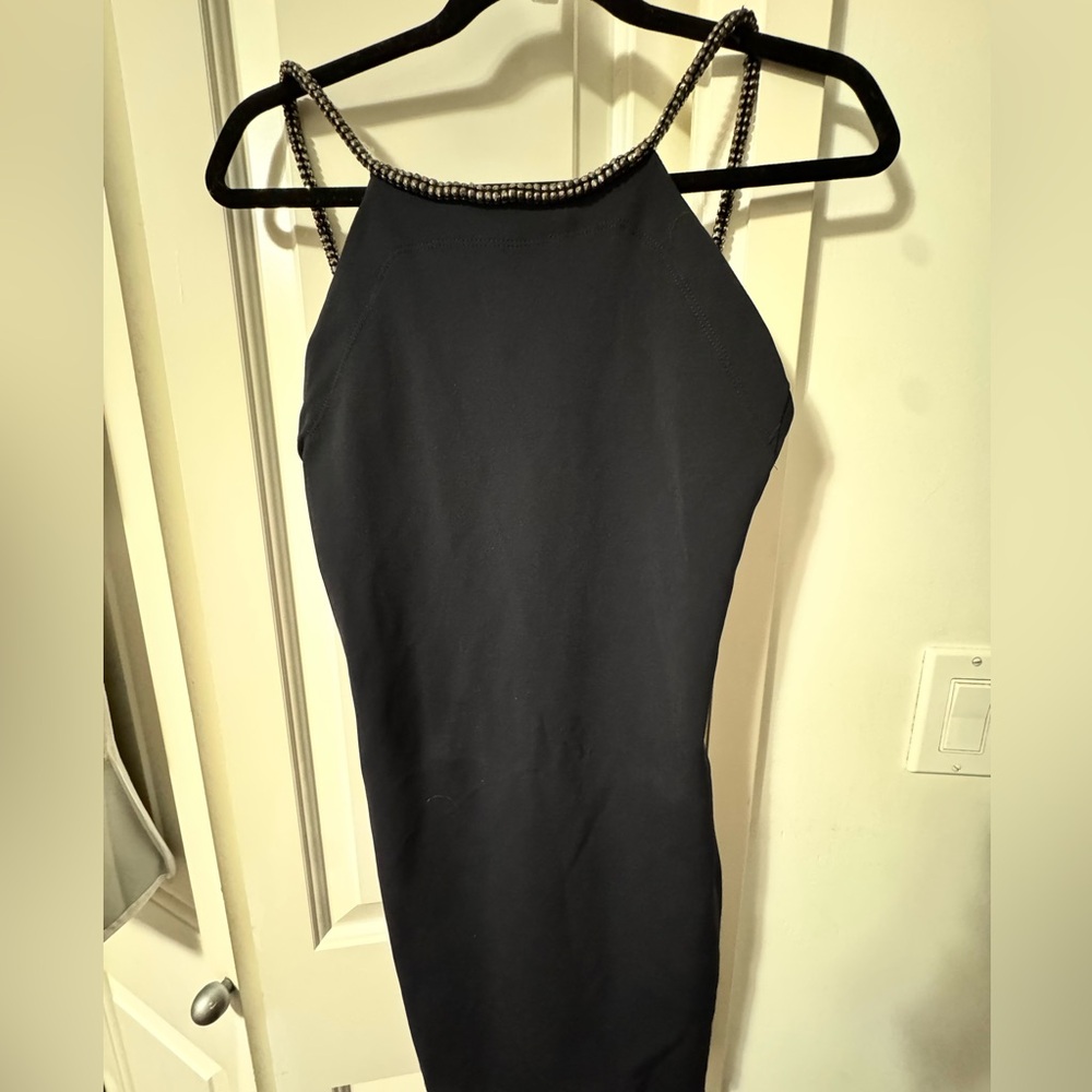 Elegant Black Halter Dress